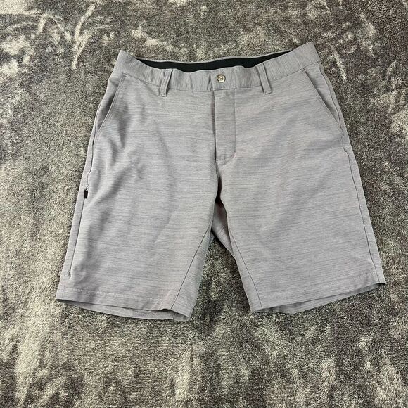 BYLT Kinetic Chino Shorts Heather Gray Men's M 9" Inseam Golf Hybrid - Picture 1 of 11